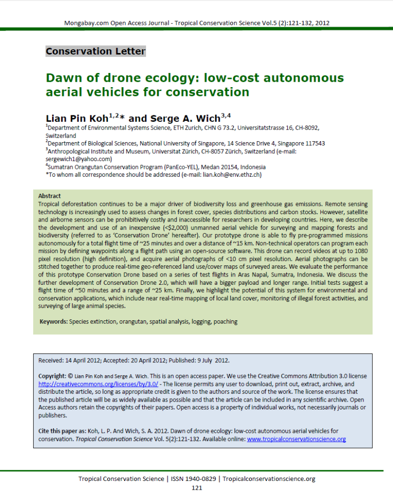 Dawn of Drone Ecology